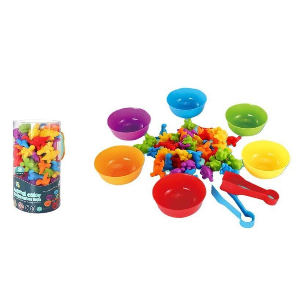 Counting Dinosaurs Toys Matching Games For Kids With 4 Toys Bowls 5 Sorting Years Pr H4S9