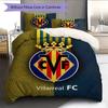 Juego de Colcha y Funda de Almohada con Logo del Villarreal CF Decoración del Hogar Regalo de Cumpleaños (1 * funda nórdica + 2 * fundas de almohada, sin núcleo)