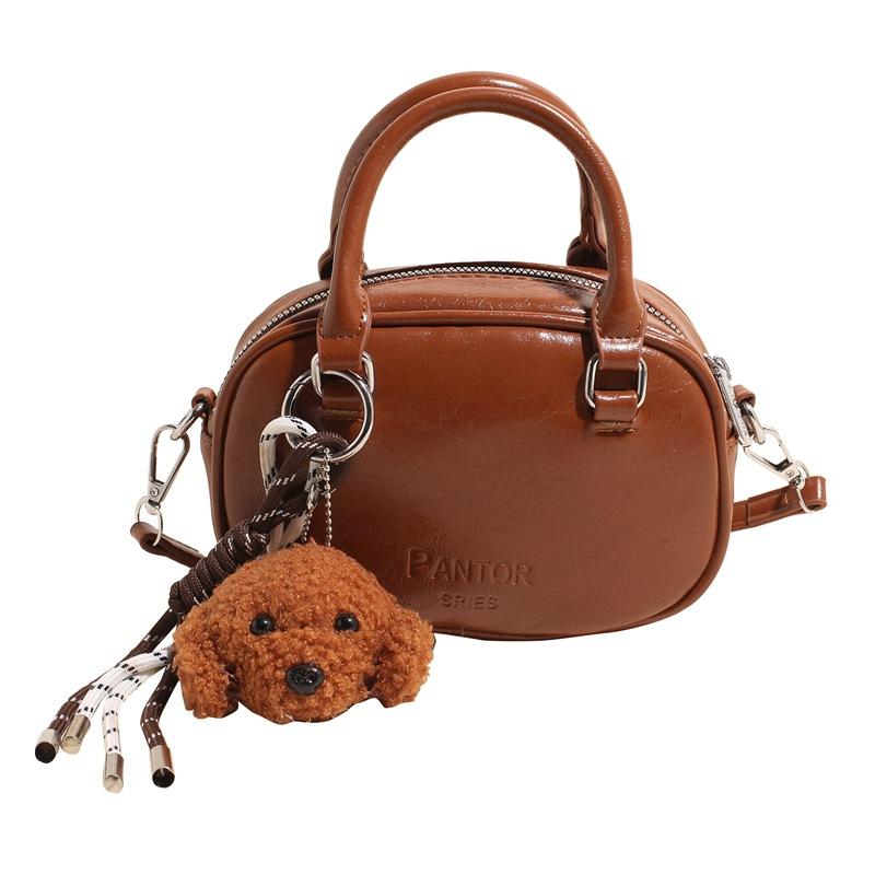 Stylish simple bag casual niche Maillard portable retro versatile high-end messenger women's bag