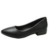 Shoes Female Black Not Tired Feet Thick Heel Soft Sole Silent Professional Flight Attendant Interview Middle Heel Tooling Work Shoes