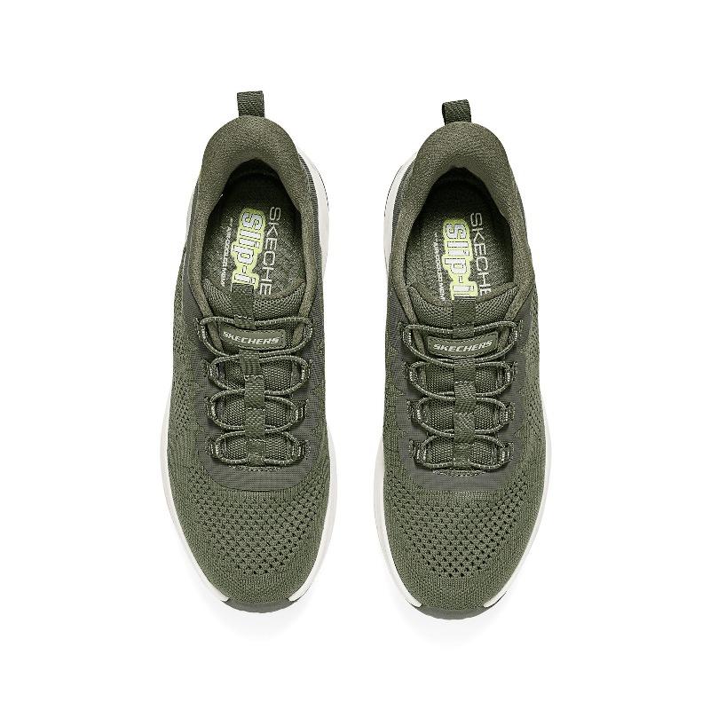 Skechers Hillcrest 2.0 Men Olive Green Low Top Outdoor Shoes Versatile Comfortable Durable 237799-OLV