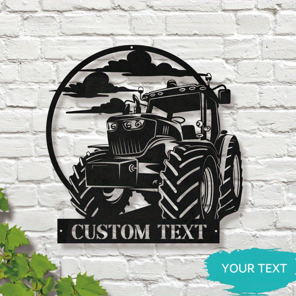 Metal Tractor Wall Decor, Farm Truck Sign, Custom Nameplate, Home Art, Birthday Xmas Gift