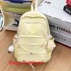 Natureinspired Nylon Backpack With Drawstrings And Geometric Pattern For Teens