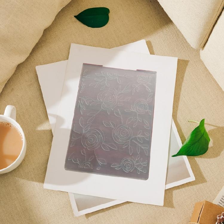 Plastic Embossing Folders for Card Making DIY Scrapbooking, Many Flowers Frame Template for Paper Craft Photo Album
