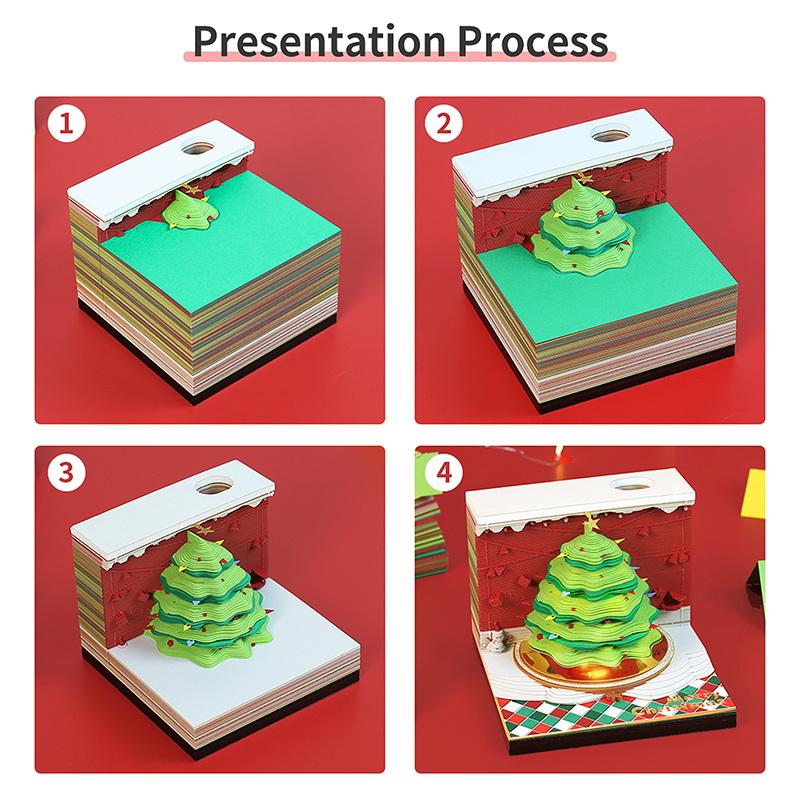 2027 Innovative Desk Calendar with Tear-away 3D and LED Light for Creative Spaces