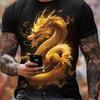 Herren Mode 3D Gedrucktes Herren T-Shirt Rundhals Kurzarm Trendige Streetwear