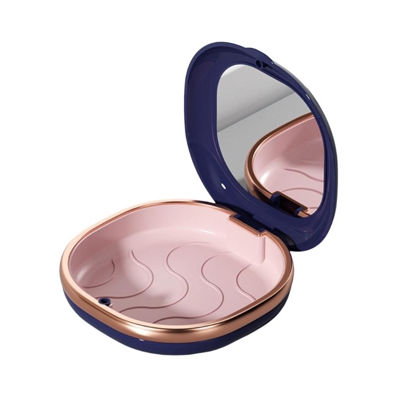 

Portable Retainer Case Denture Case,Mouth Guard Case with Mirror Teeth Aligner Case Mouth Guard Case Easy to Use Gifts синій