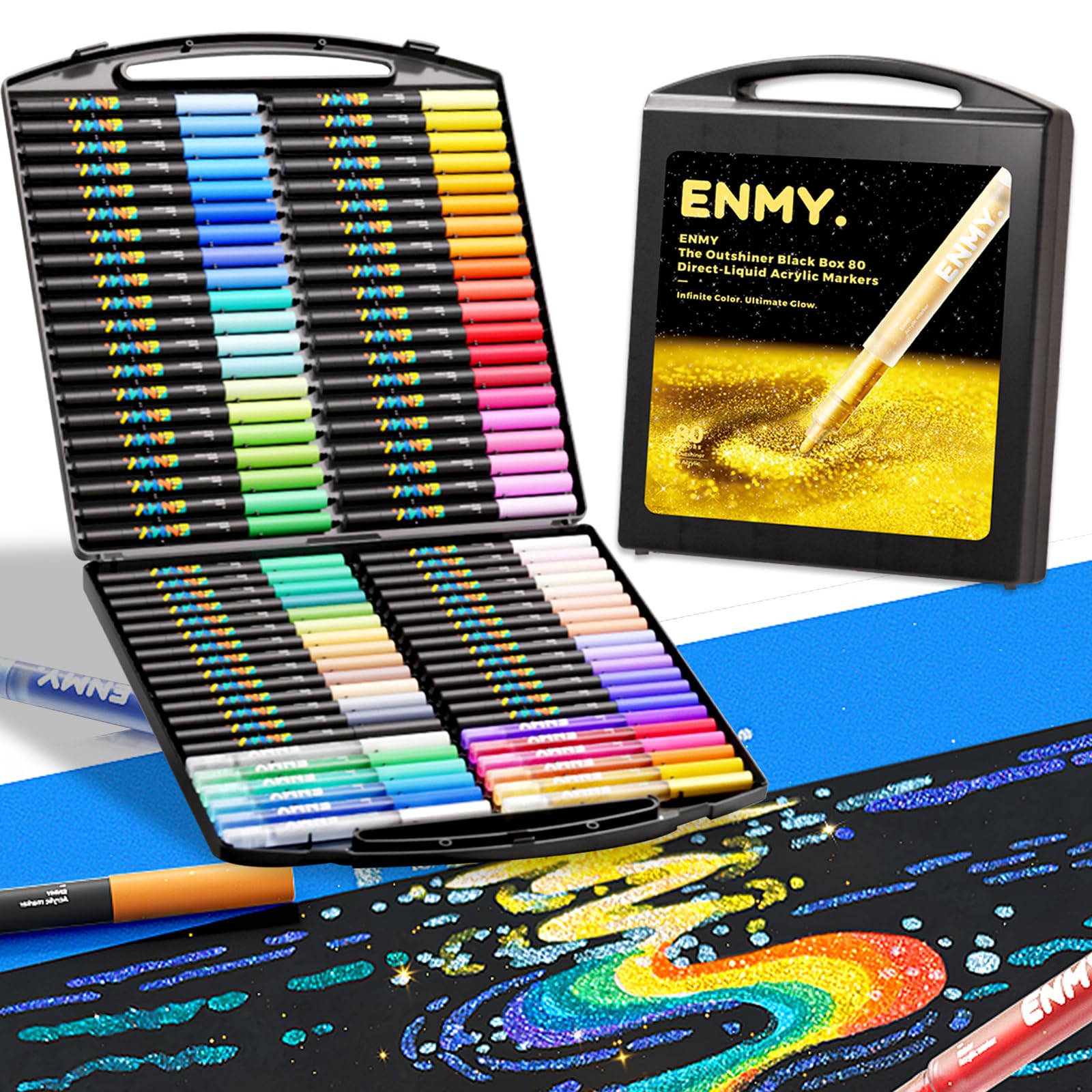 ENMY Set Acrylic Markers with Glitter