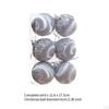 6Pcs Christmas Ball Ornaments Hanging Shatterproof Balls Decorative Bauble for