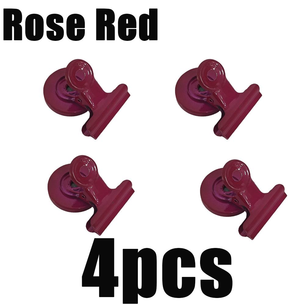 4pcs Magnetic Clip Magnets For Fridge Multifunctional Color Apply To Refrigerator Whiteboard Office Use Note List Photo Displays