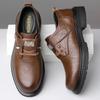 Men's spring breathable business leather shoes trendy versatile soft-soled casual shoes retro men's tooling shoes
