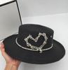 Summer Designer Heart Shape Rhinestones Chain Shiny Paper Grass Lady Fedoras Cap Women Panama Jazz Hat