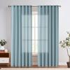 Solid-Color Translucent Curtains, Suitable for Living Rooms, Bedrooms, Dining Rooms, Balconies, Offices, Farmhouses, Machine Washable, Grommet Top
