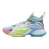 Li-Ning Air Strike 7 Shock Absorption Anti-Slip Wear-Resistant Support Rebound Mid-Top Basketball Shoes Men Basketball Shoes Blue Green ABAR007-2