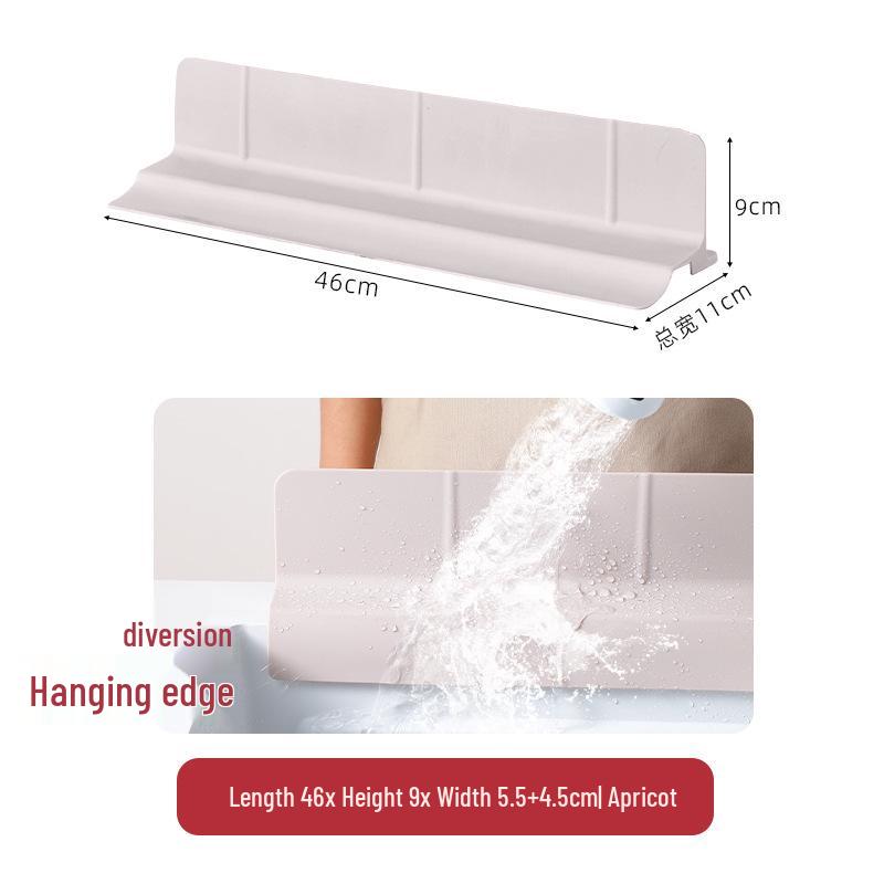 Silicone Non-Slip Sink Splash Guard with Suction Cups - Water Barrier & Separator