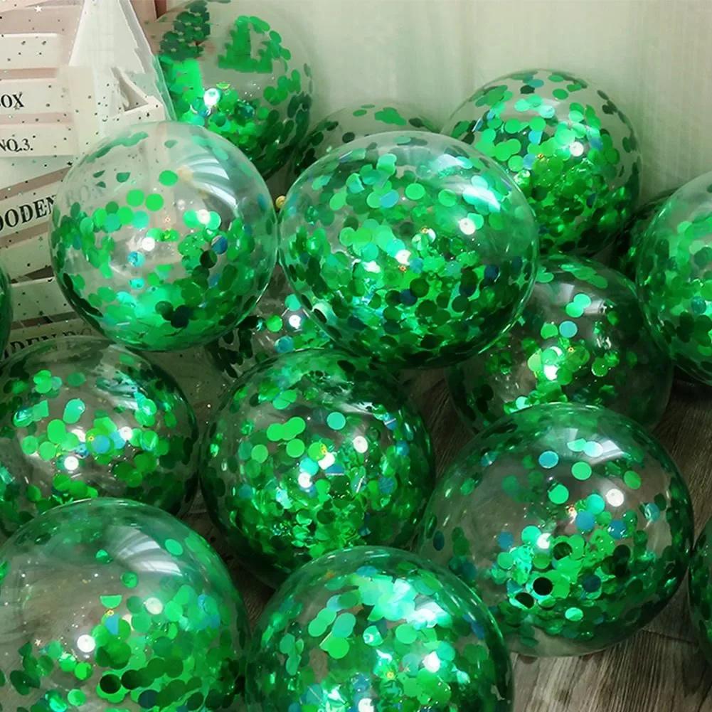 12-calowy lateksowy przezroczysty balon z konfetti w kształcie gwiazdek, metaliczne balony foliowe z konfetti, deszcz konfetti, dekoracja na przyjęcie urodzinowe, ślub