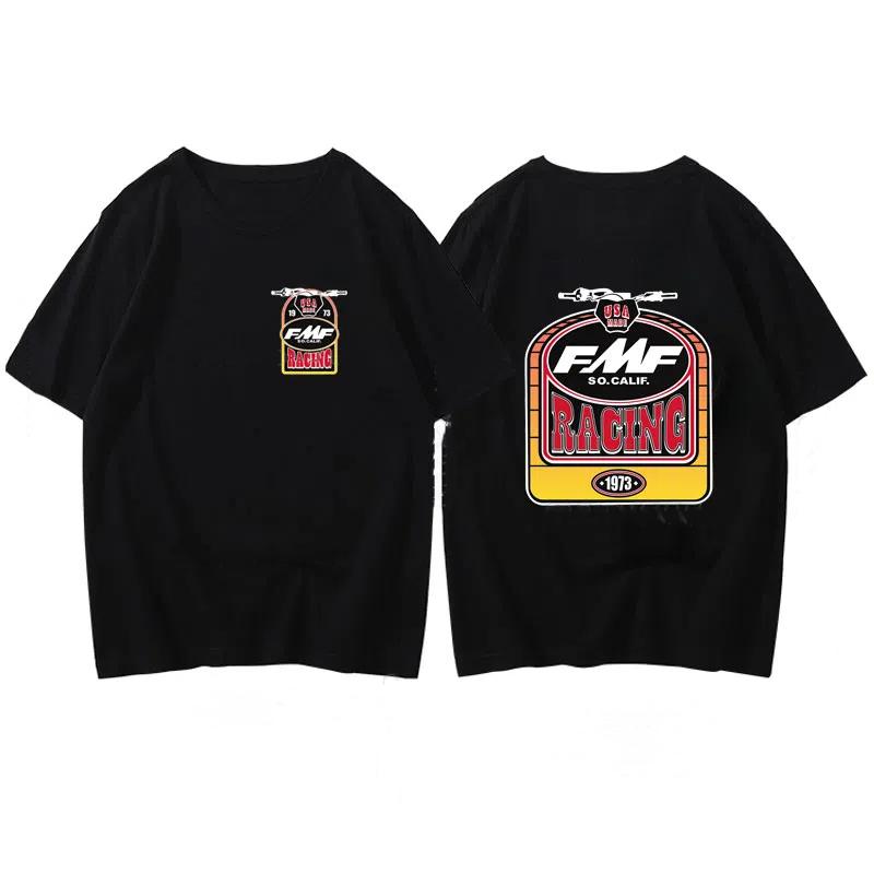 Sommers Bestseller Rennsport Auspuff Harajuku T-Shirts, 100% reine Baumwolle modische Kleidung, kurzärmelige coole Oberteile