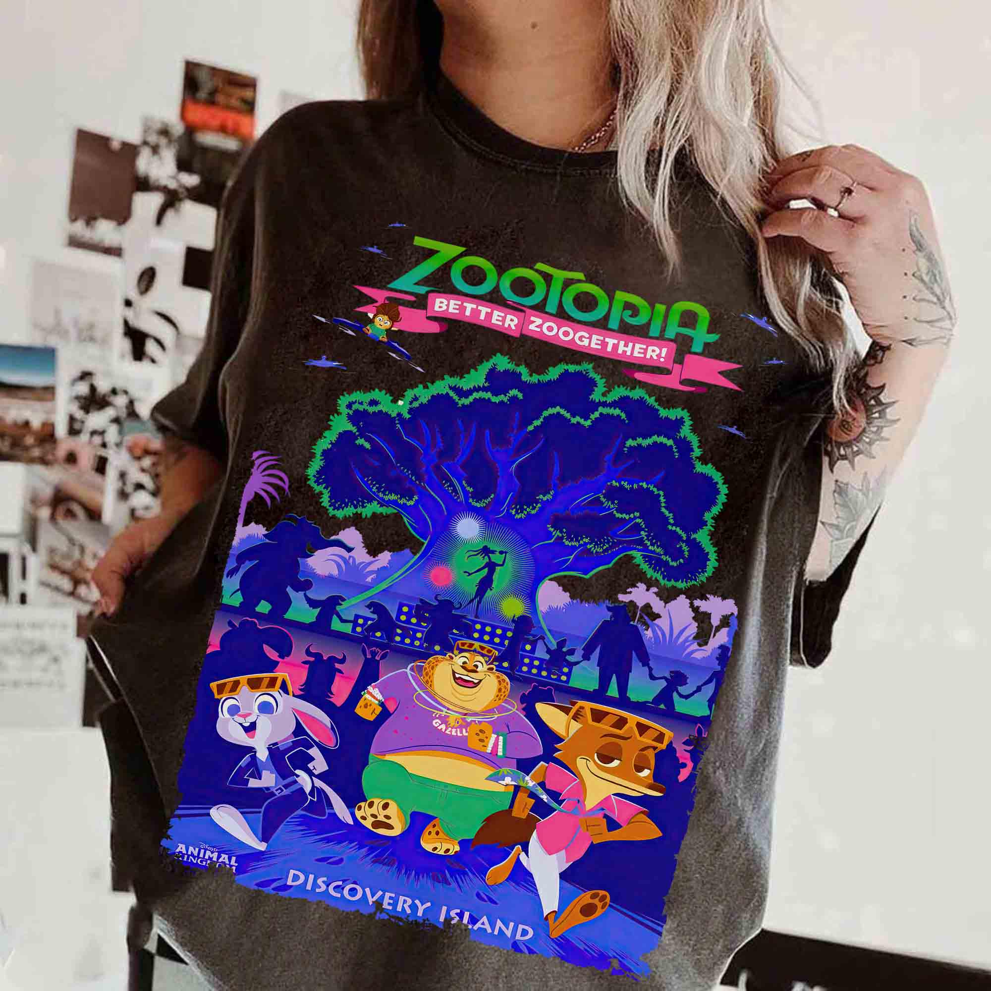

Zootopia 2 Movie Poster Tshirt Suitable for Both Unisex and Women in All Seasons Pure Cotton Tshirt 4XL