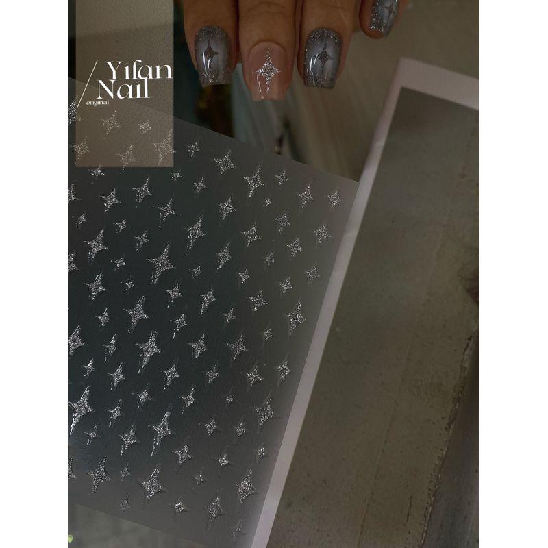 

Millennium Sexy Four Eight-Pointed Stars Reflective J14 Nail Sticker J14-1. [Flash Four Stars. 1]]