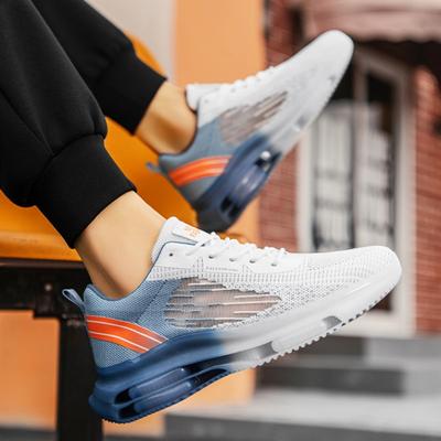 Summer Breathable and Odor-proof Thin Mesh Fly Woven Sports and Leisure Running Air Cushion Shock Absorption Dad's Trendy Shoes