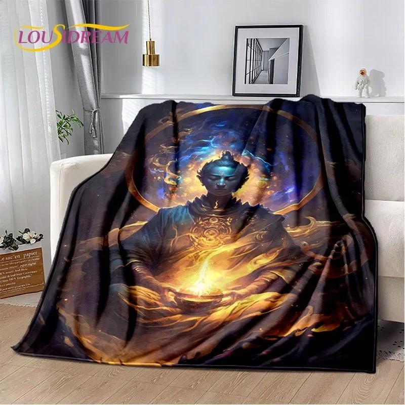 HD Buddha Buddhism Faith Meditating Religio Sakyamuni Bodhisattva Pray Blanket Soft Throw Blanket for Home Bedroom Beds Sofa Kid