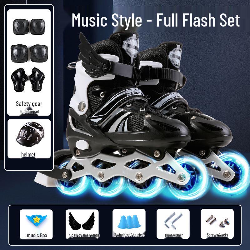 Kids' Inline & Ice Skates Set for Ages 3-15 - Beginner Rollerblades for Boys & Girls