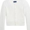 Polo Ralph Lauren SS24 Einfarbig Baumwolle Rundhals Lässig Langarm Strickpullover Kinderpullover Gewaschenes Weiß CWPOSWEG6820435-100