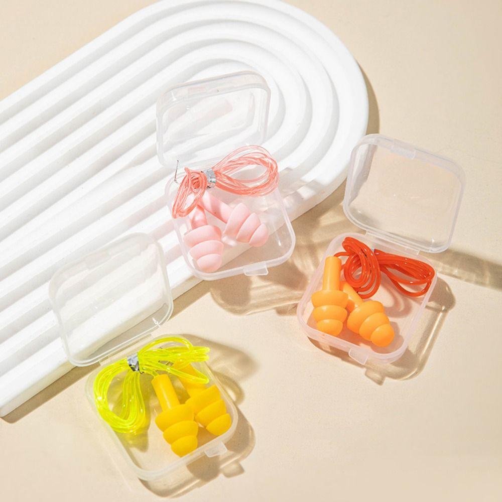 

Silicone Ear Plug Protector Anti Lost Corded Hearing Protection Noise Reduction Sleep
