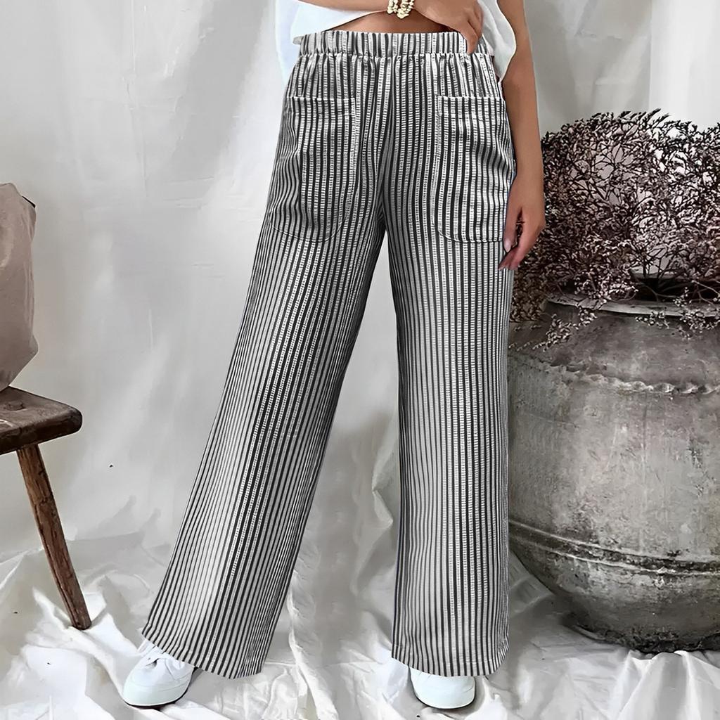 Women's Straight Pants Fashion Casual Pants Nine Point Harlan Pants