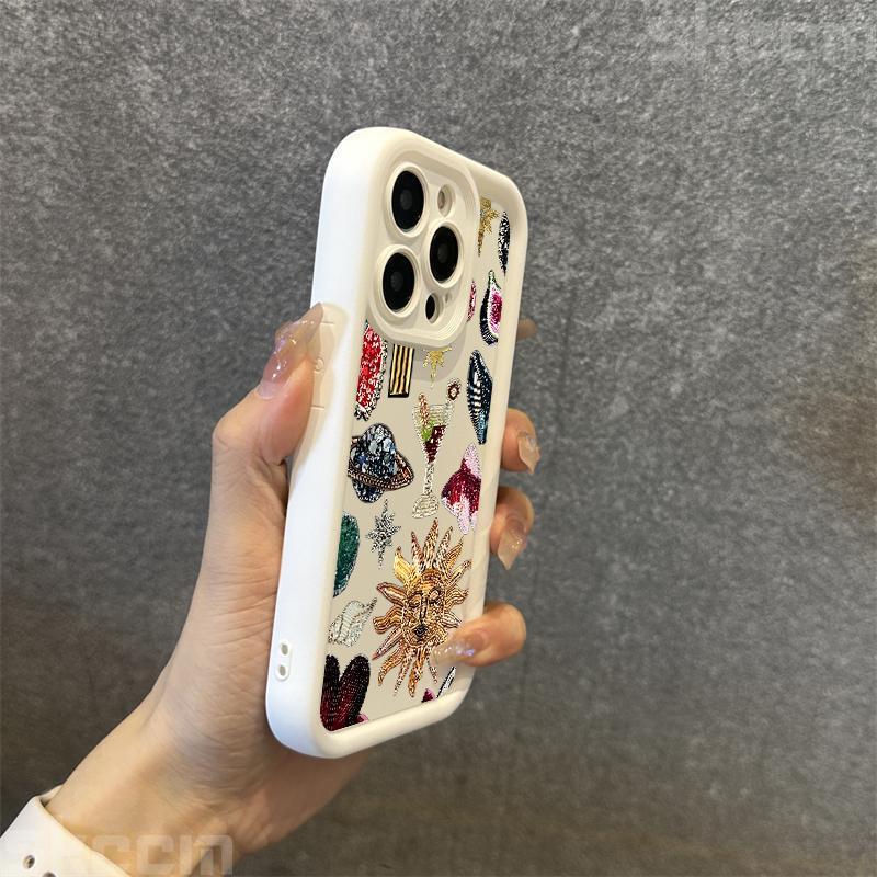 Fashion Black Collage Sun Pattern Eye Design Case For Samsung Galaxy S25 S24 S23 S22 S21 Ultra Plus S20 FE A55 A54 A15 A35 Cover