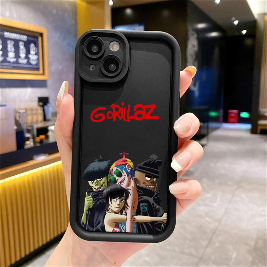 

Hip Hop Gorillaz Phone Case for iPhone 16 Pro 15 Pro Max 14 13 12 11 XS 14 Pro Max 16 Plus 14Pro 12Pro Soft Shell iPhone 13ProMax