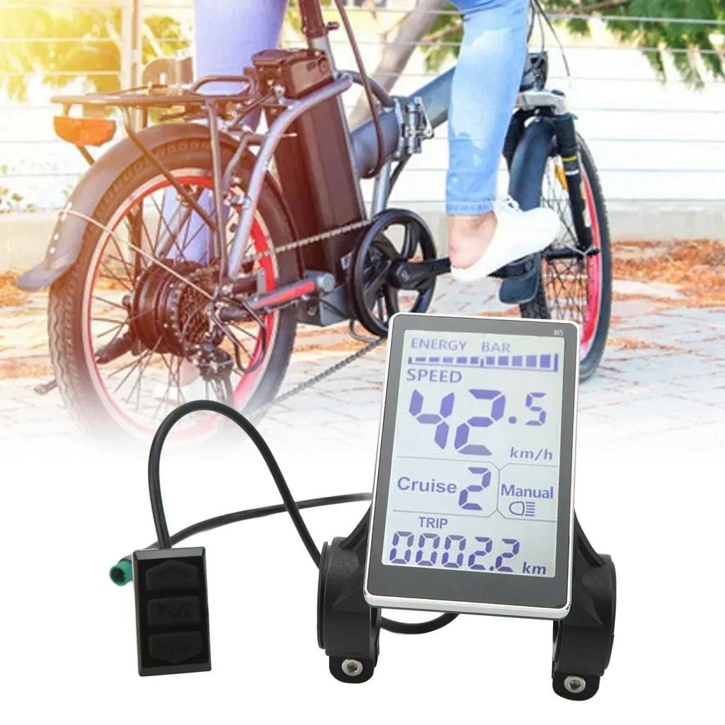 Electric LCD Display 24V 36V 48V 60V 5 Pin Waterproof Scooter LCD Panel Screen for 31.8mm 22.2mm Handlebars