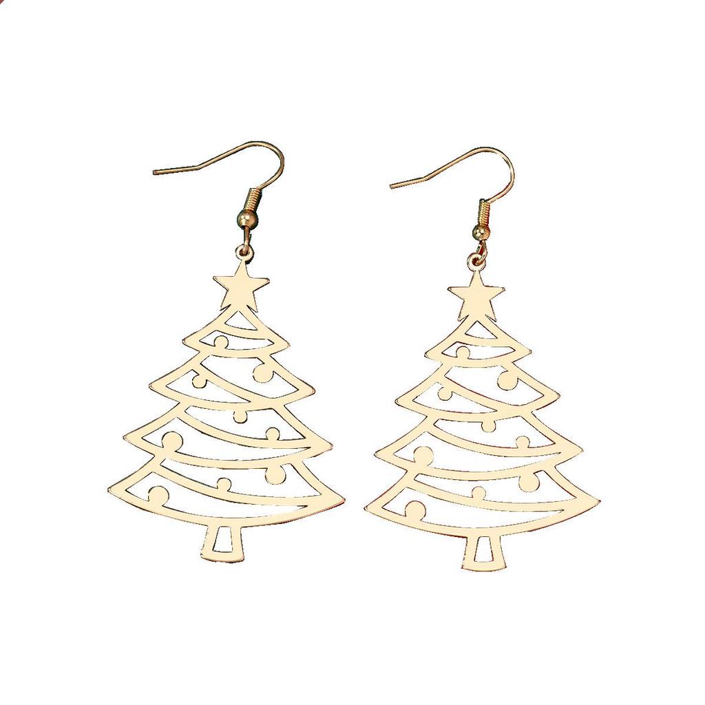 2024 European-American Creative High-End Christmas Tree Dangle Earrings