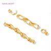 18K Gold Plated Brass Connectors Clasps,Fasteners For Bracelet Accessories,Clasp For Jewelry,DIY Necklace Making Supplies