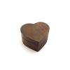 1/2 Slots Heart Rings Holder Wedding Rings Bearer Box Portable Walnut Wood Rings Box  Propose