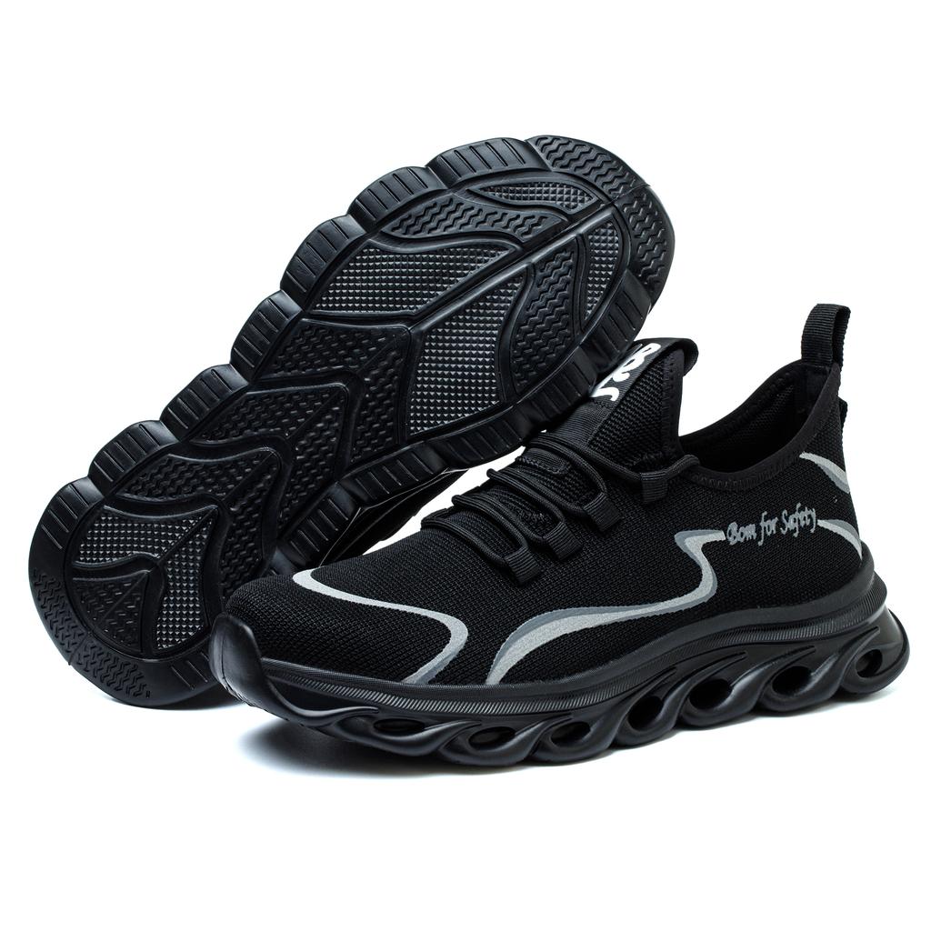 Men'S Indestructible Work Boots Safety Shoes Steel Toe Sneakers Anti-Smash Anti-Puncture Sole For Metalworking & Construction