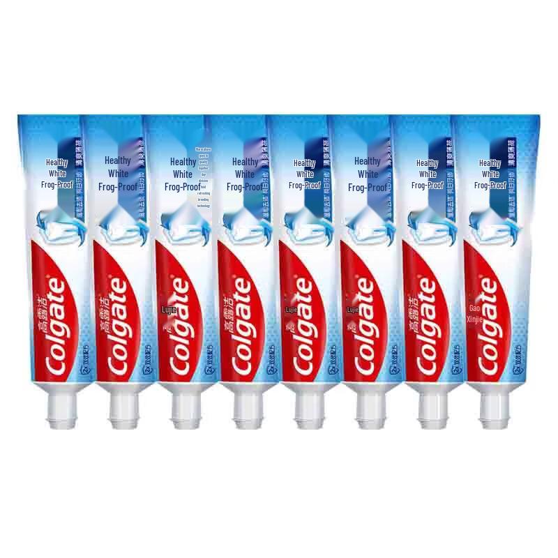 Colgate Dual-Effect Whitening Toothpaste, Fresh Mint, 8-Pack