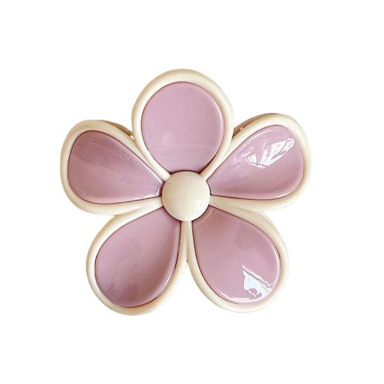 Hair Clip Flower-Shaped Candy Color Hairpin Back Head Hair Claw No Hair Damage Hair Decoration Daily Wear