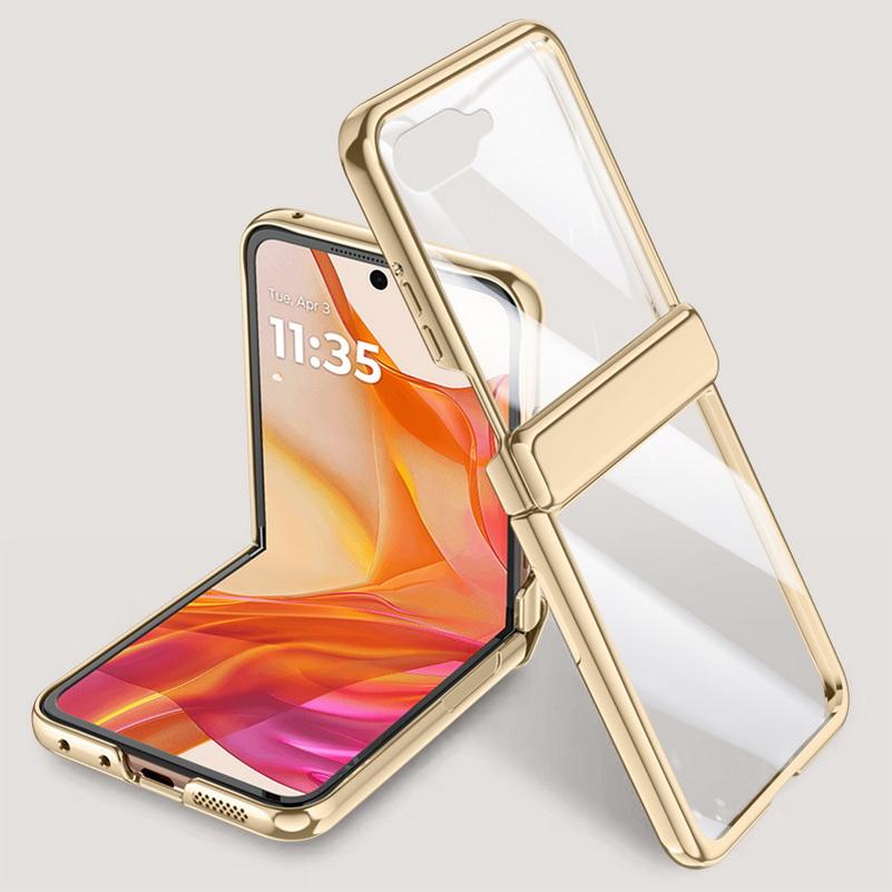 

With Tempered Glass Protective case For Moto Razr 50 Ultra Motorola Razr 50 Spring Hinge All-inclusive Camera protect Cover Moto Razr 50 Ultra