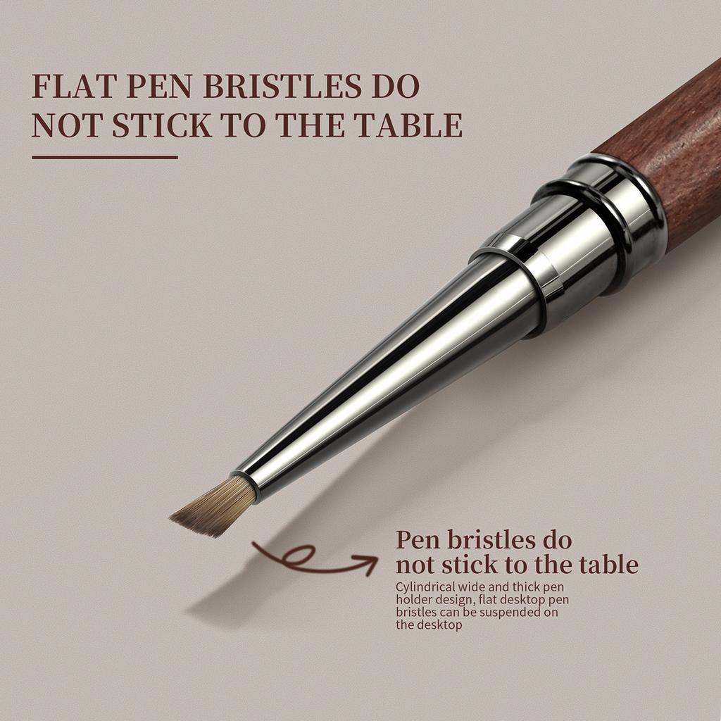 Wood Handle Triangular Petal Nail Brush Acrylic Nail Art Liner Brush Grid Stripes Flower Painting Drawing Pen DIY Manicure Tool