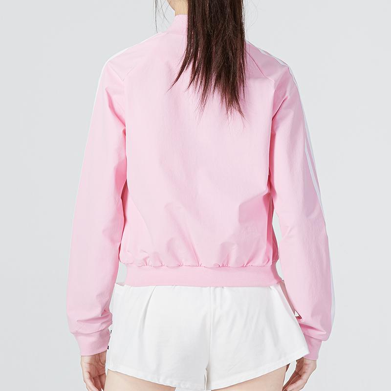 Adidas Klassische 3-Streifen-Logo-Sport-Freizeit-gewebte atmungsaktive Jacke Frauen Jacke Rosa HL4448