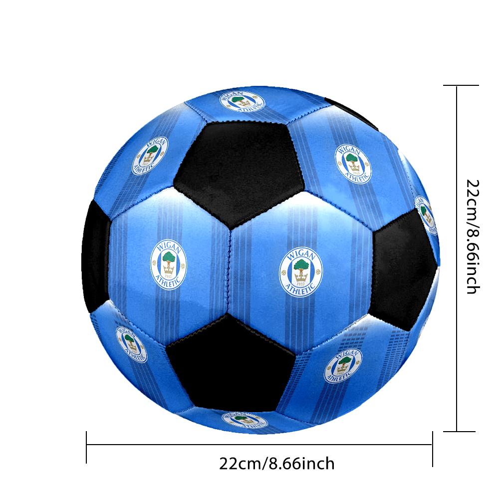 SIZE 5 Wigan Athletic FC Soccer Ball Colorful All Ages Machine Stitched PVC Competition Ready Durable High-Bounce
