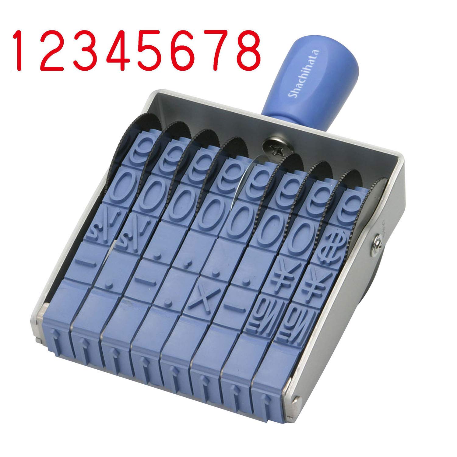 

Shachihata Rotating Rubber European Extra Stamp 92 x 10 Gothic Font Stamp, Stamp, 8-line, Large, Size Approx. mm,