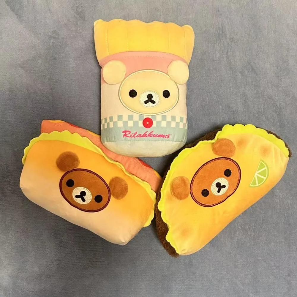 Taco Rilakkuma Plush Sandwich Bear Stuffed Doll Kawaii Bread Series Rilakkuma Room Deocr Lovely Anime Plush Kid's Birthday Gifts