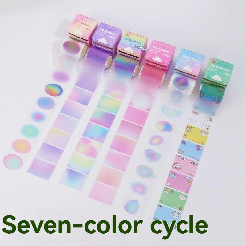 Transparent Pearlescent Pull Out Sticky Notes Stickers Notepads for Students Small Note Stickers for Marking