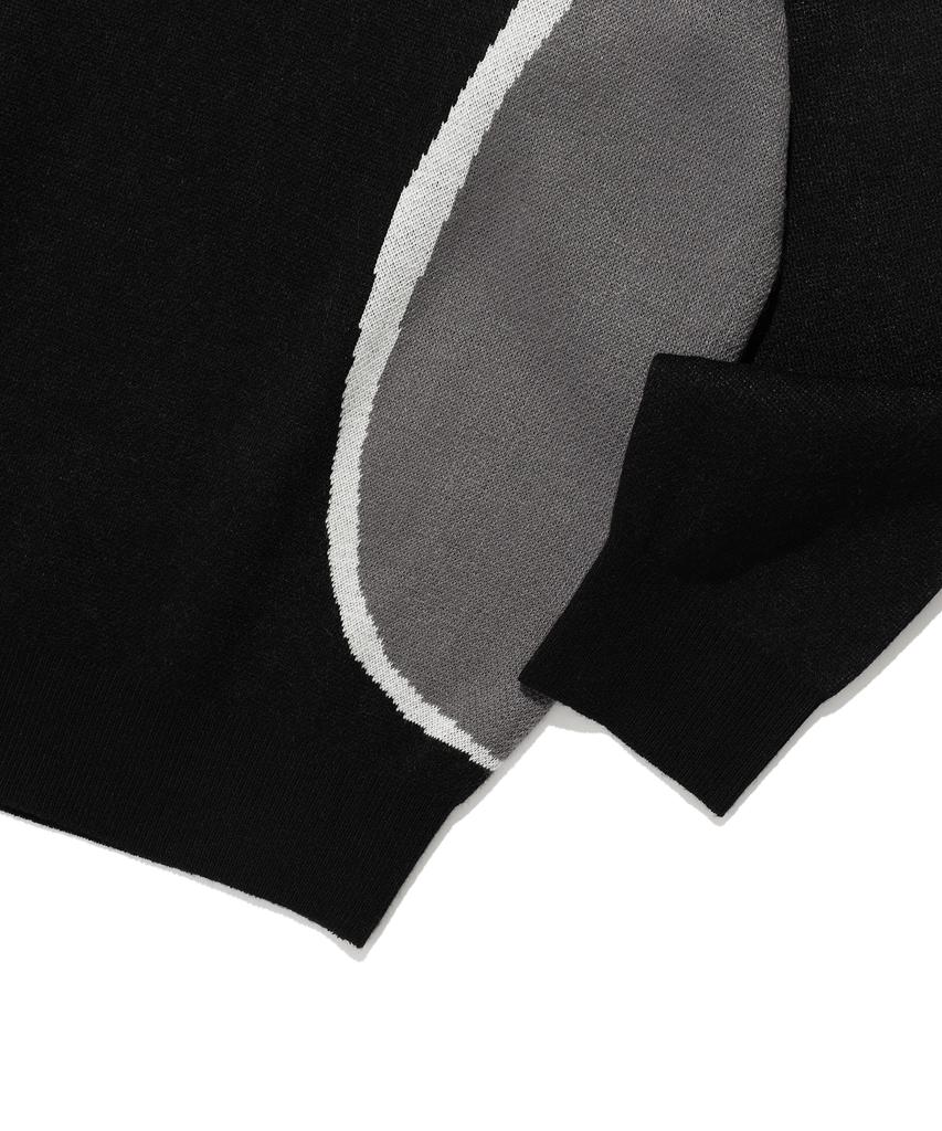 PHYSICAL DEPARTMENT Color Block Knit Black
