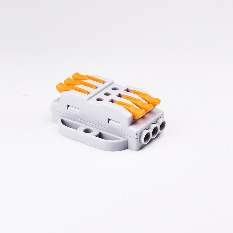 4 Quadratische KV Schnellverbinder: Einfache Abzweigung & Parallele Verdrahtungsklemmen - 2 Eingänge, 2 Ausgänge, Drucktyp für den Heimgebrauch