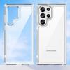 For Samsung Galaxy S22 Ultra 5G Clear Phone Case with Electroplating Buttons (Big Rear Lens Hole)