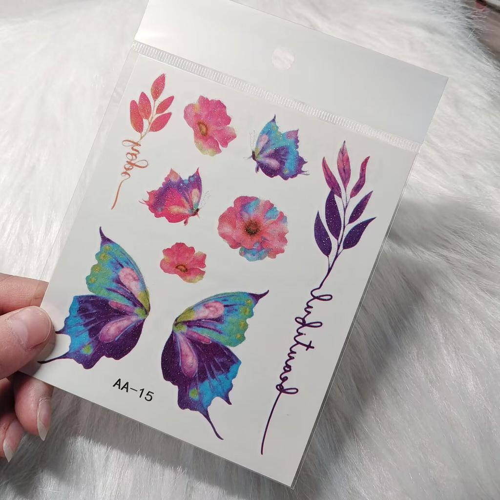 Non-toxic Washable Butterfly Face Stickers for Kids - Eye and Forehead Tattoos