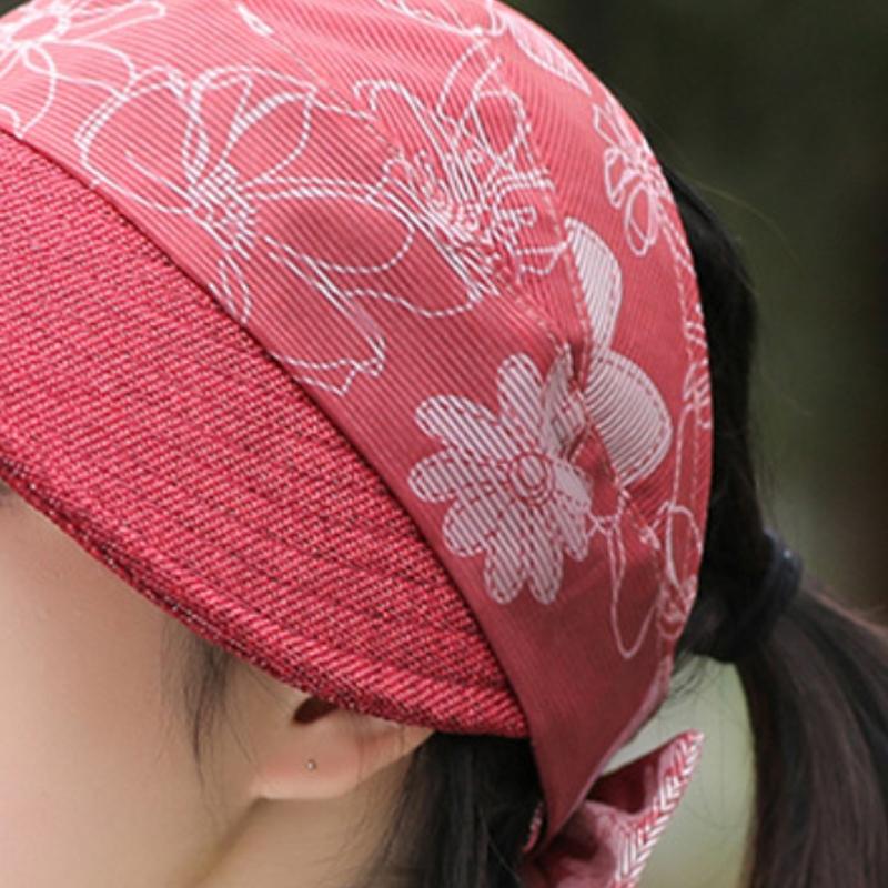 כובע בד פרח נושם 1 יחידה כובע שמש טמפרמנט כובע הצללה חיצוני